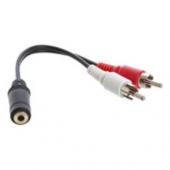 3.5mm - 2RCA Cable Adapter F/2M