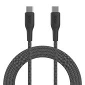 AXS PROCharge Premium USB-C to USB-C Braided Cable (1.2M) | Black/Grey