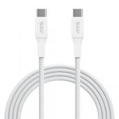  AXS PROCharge Premium USB-C to USB-C Braided Cable (1.2M) | White/Grey