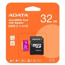 ADATA MicroSD 32GB SDHC/SDXC UHS-I U1 Memory Card w/ Adapter