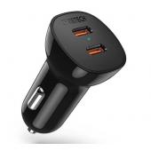 Choetech Dual USB-C Fast Car Charger (36W, 2-Port)