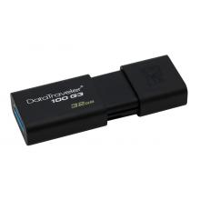 Kingston Digital 32GB 100 G3 USB 3.0 DataTraveler, Black (DT100G3/32GB)