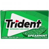 Trident Gum, Spearmint ,14 pieces