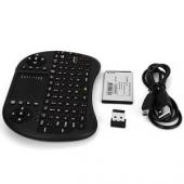 UKB-500-RF Wireless Mini Keyboard with Touchpad - Rechargeable Battery Included - Black